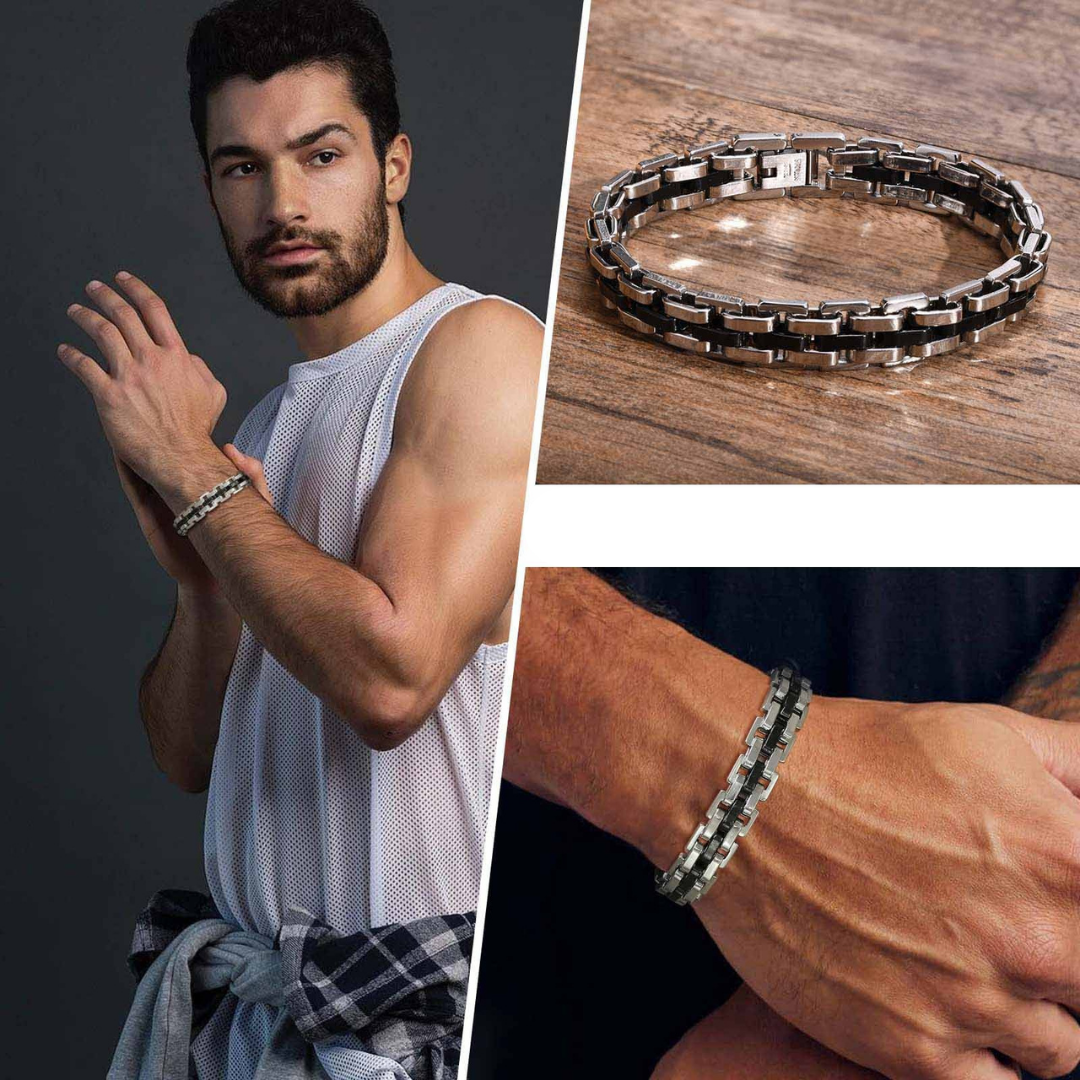 purita joias, ,pulseira prata homem, ,pulseira pra homem, ,pulseira masculina de couro, ,fashion acessories, ,bracelete masculino, ,bracelete de couro masculino,