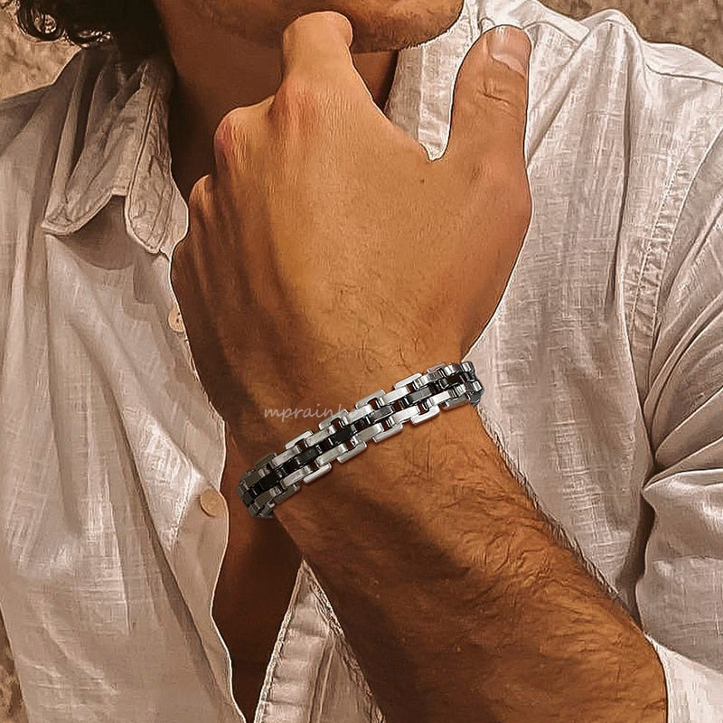 purita joias, ,pulseira prata homem,  ,pulseira pra homem, ,pulseira masculina de couro, ,fashion acessories, ,bracelete masculino, ,bracelete de couro masculino,